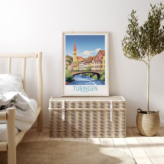 Tübingen travel poster – view 2