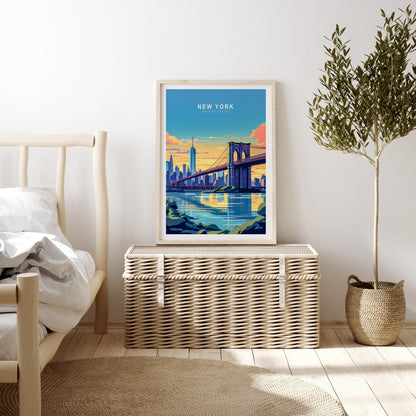 New York Brooklyn travel poster – view 2