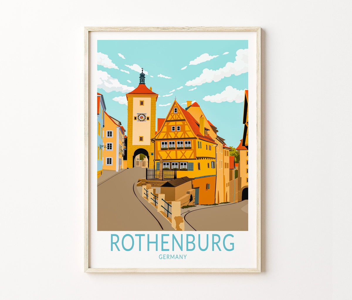 Rothenburg Ob Der Tauber Travel Poster – Germany Wall Art Print