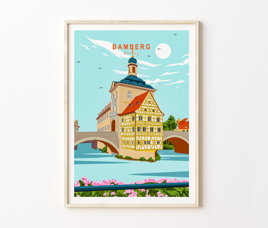 Bamberg Travel Poster – Germany Wall Art Print