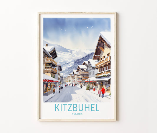 Kitzbuhel Travel Poster – Austria Wall Art Print