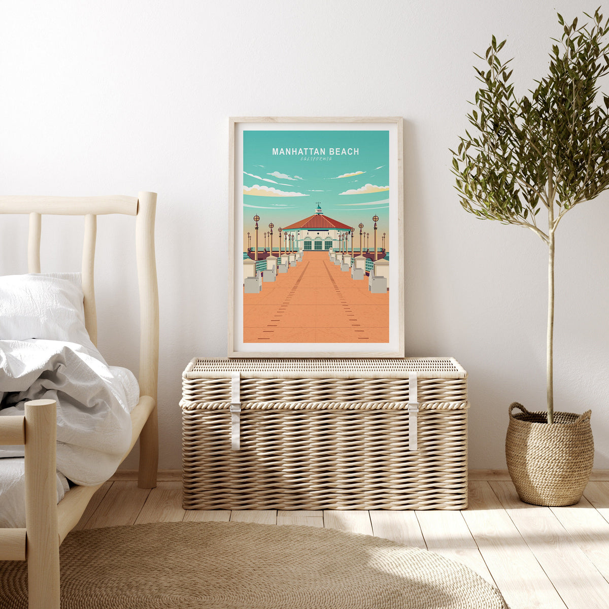 Manhattan Beach Pier travel poster – view 2