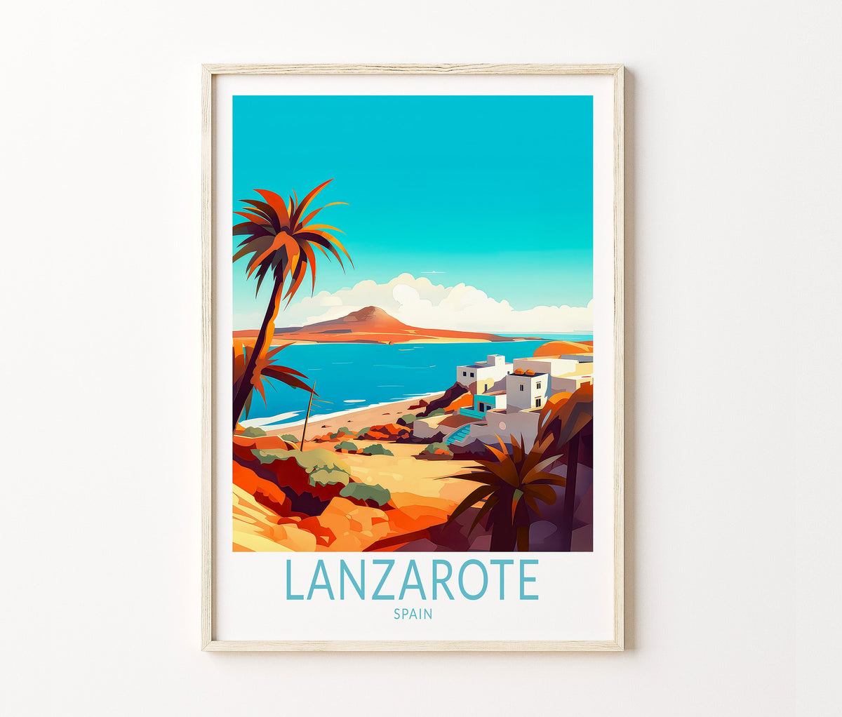 Lanzarote Travel Poster – Spain Wall Art Print