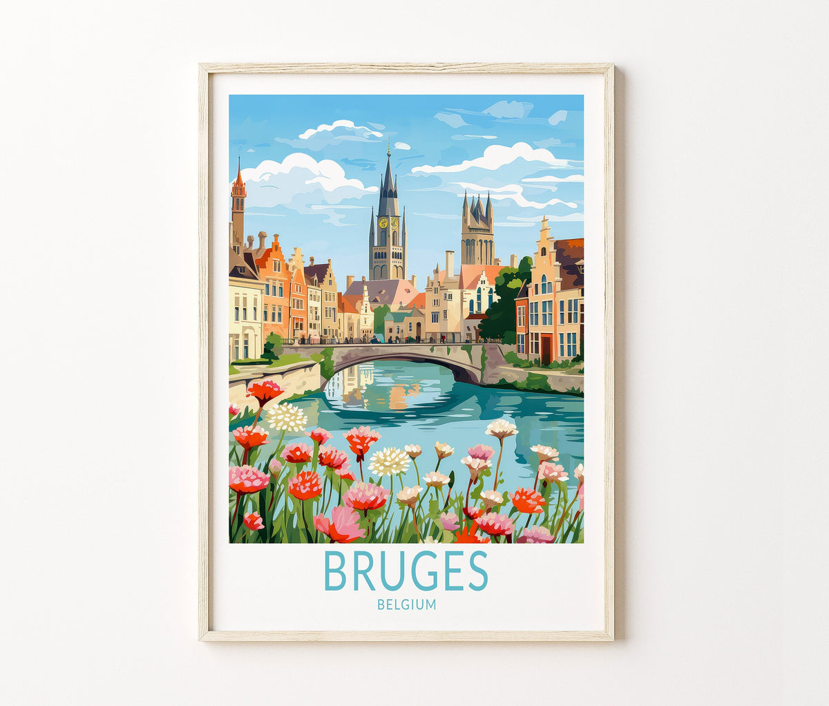 Bruges Travel Poster – Postcard Wall Art Print
