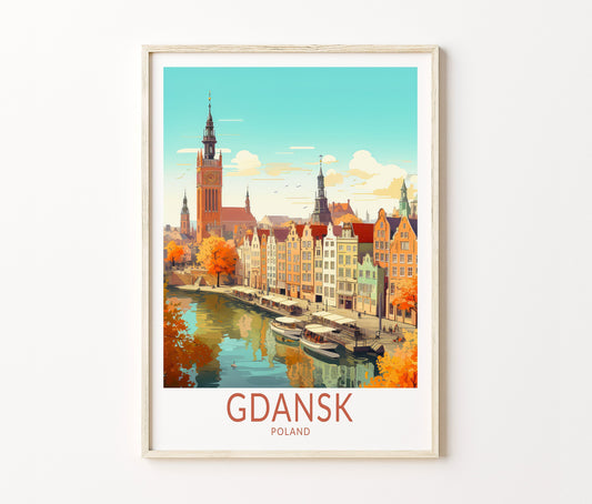 Gdansk Travel Poster – Copenhagen Wall Art Print