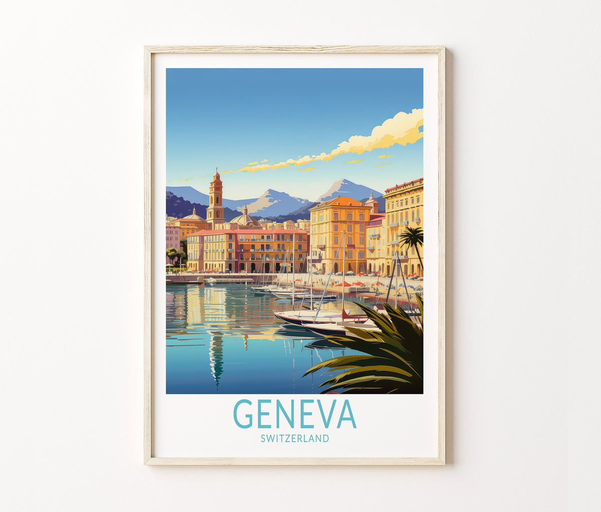 Geneva Travel Poster – Switzerland Wall Art Print