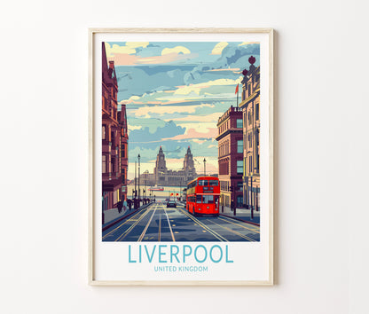 Liverpool Travel Poster – United Kingdom Wall Art Print