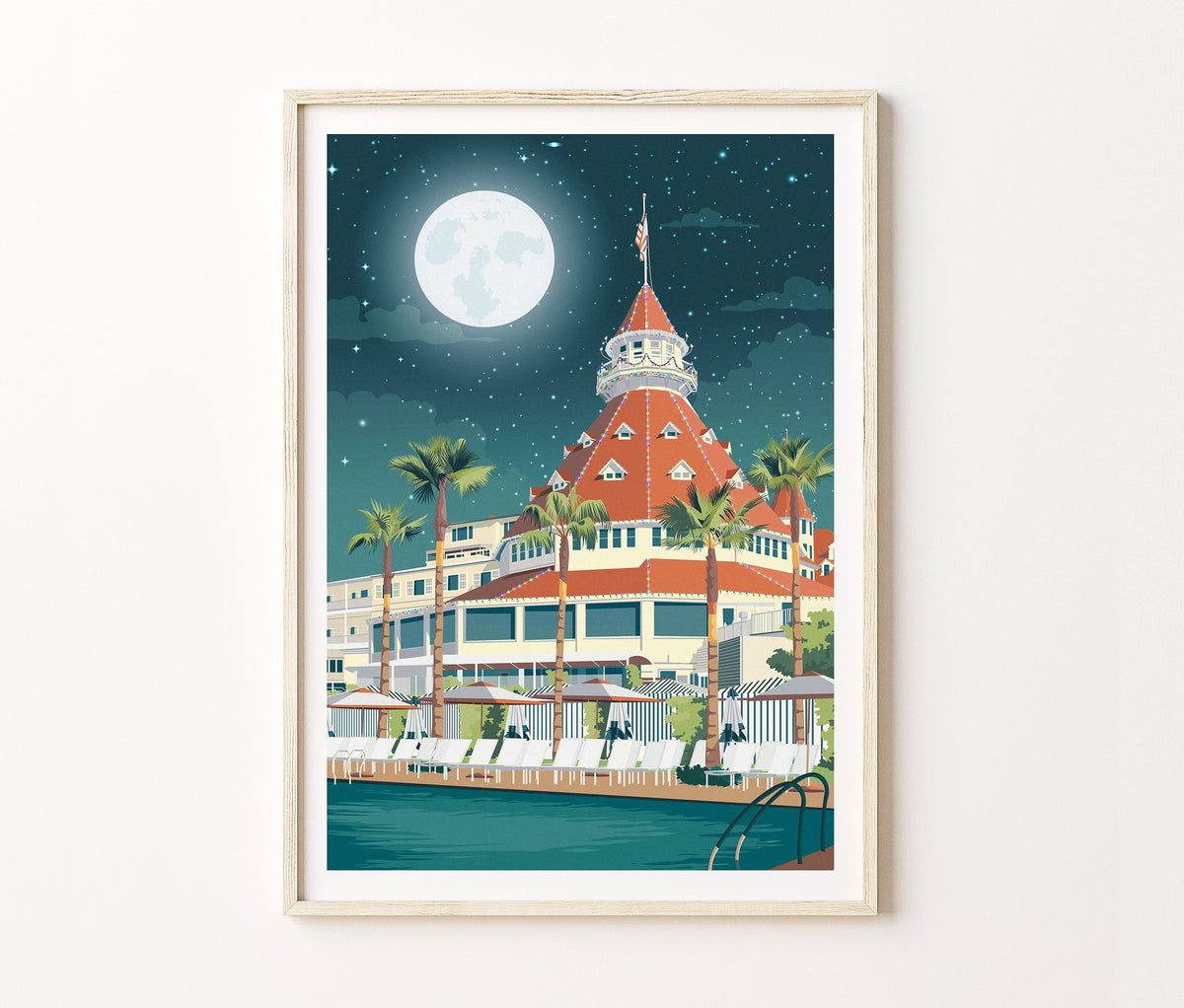 California Coronado Travel Poster – San Diego Wall Art Print