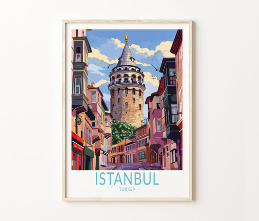 Istanbul Travel Poster – Gallery Wall Art Print