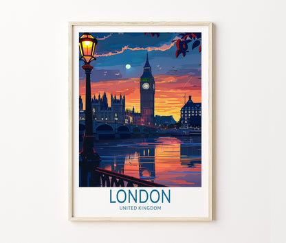 London Travel Poster – United Kingdom Wall Art Print