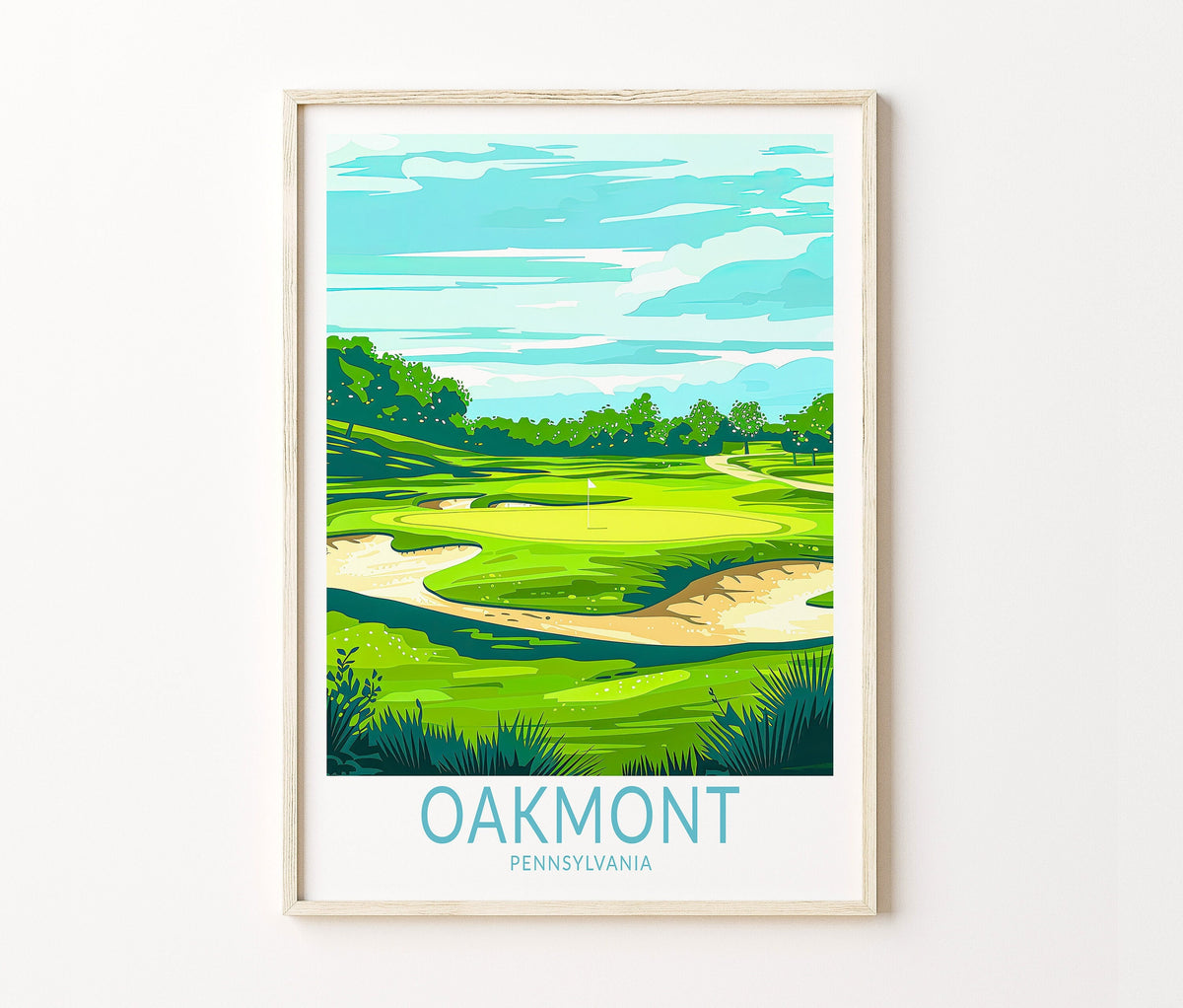 Oakmont Travel Poster – Golf Wall Art Print
