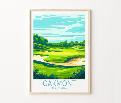 Oakmont Travel Poster – Golf Wall Art Print