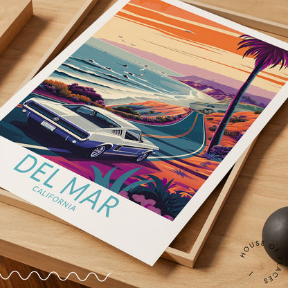 Del Mar San Diego travel poster – view 5