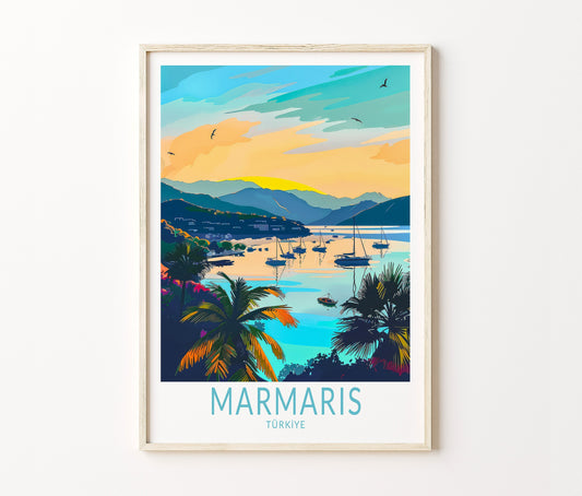 Marmaris Travel Poster – Artwork Wall Art Print
