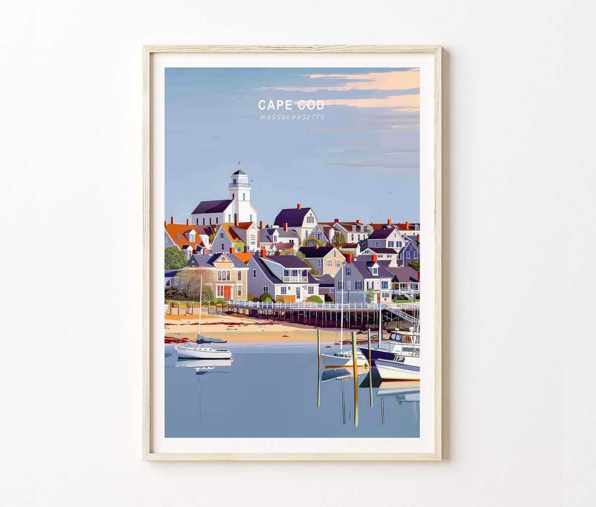 Cape Cod Travel Poster – Massachusetts Wall Art Print