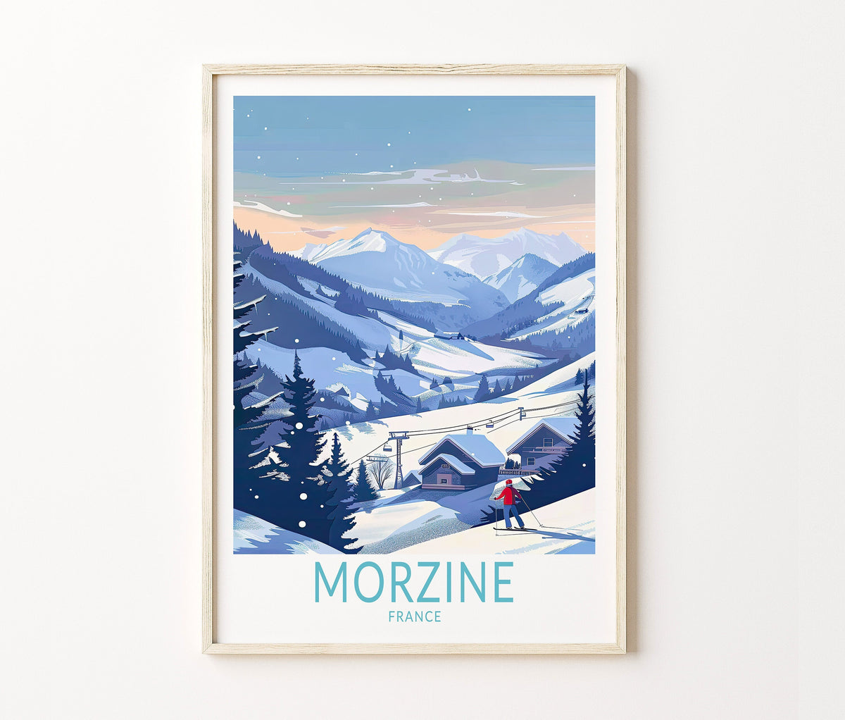 Morzine Travel Poster – Ski Holiday Wall Art Print