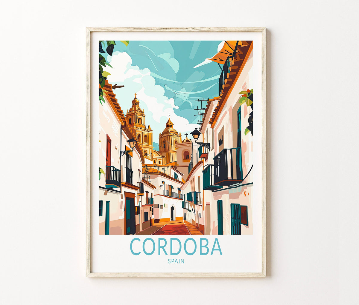 Cordoba Travel Poster – Spain Wall Art Print