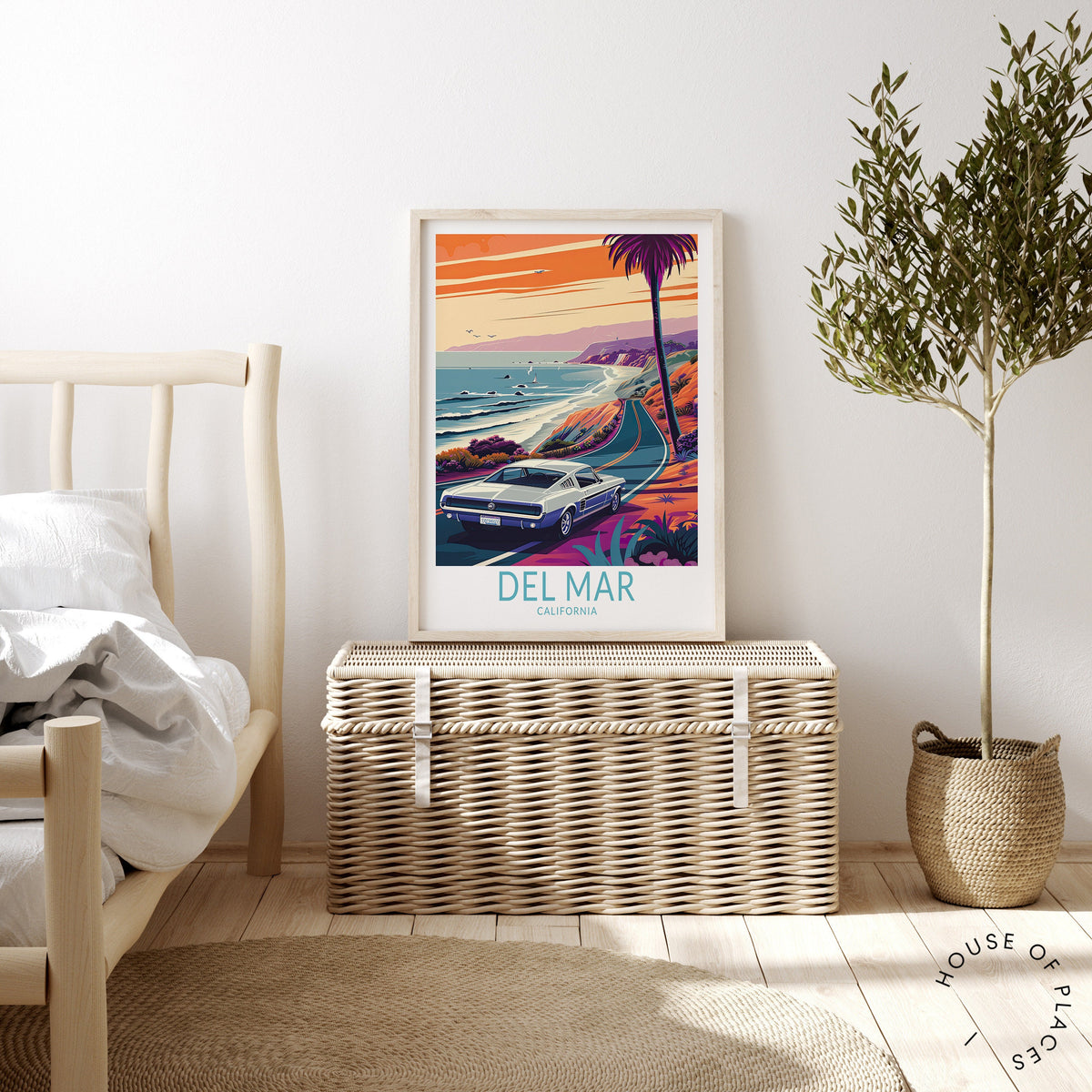 Del Mar San Diego travel poster – view 3
