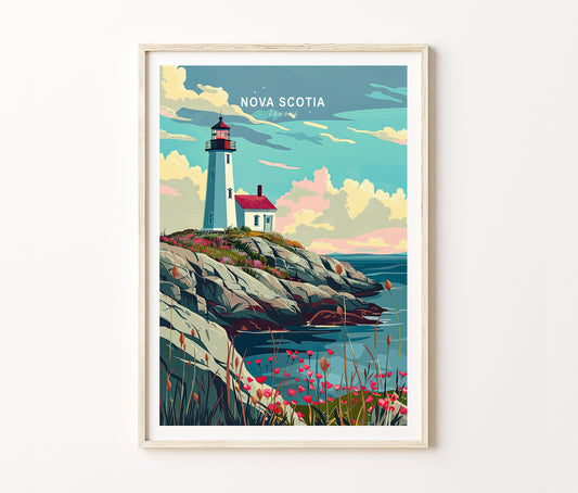 Nova Scotia Travel Poster – Canada Wall Art Print