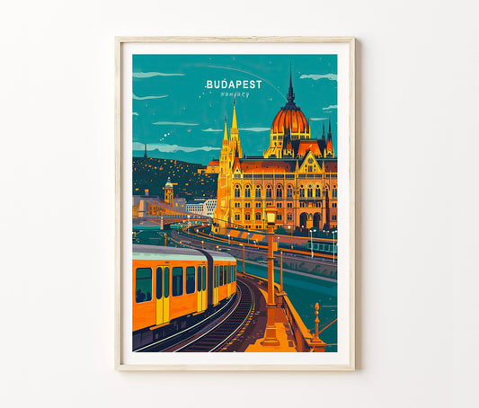 Budapest Travel Poster – Hungary Wall Art Print