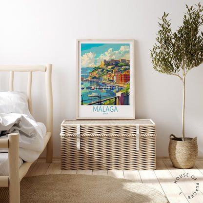 Malaga travel poster – view 3