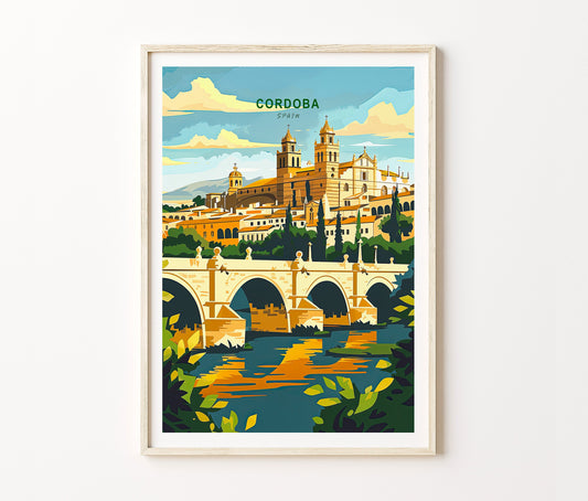 Cordoba Travel Poster – Spain Wall Art Print