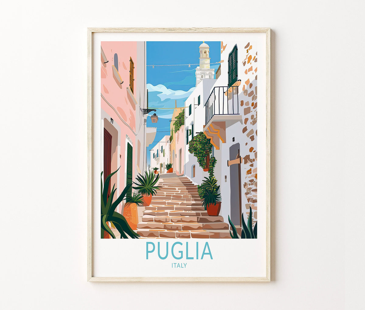 Puglia Travel Poster – Italy Wall Art Print