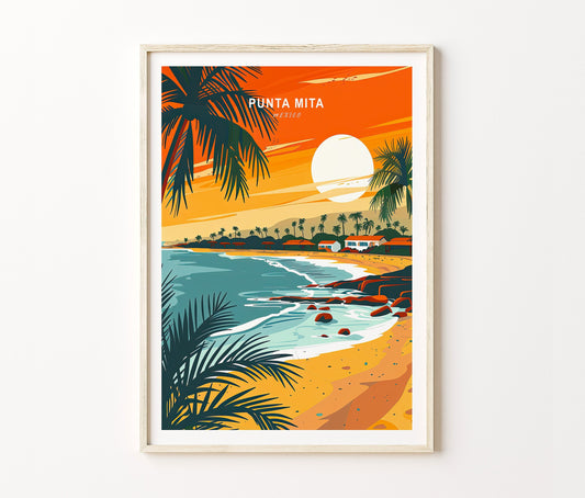 Punta Mita Travel Poster – Mexico Wall Art Print