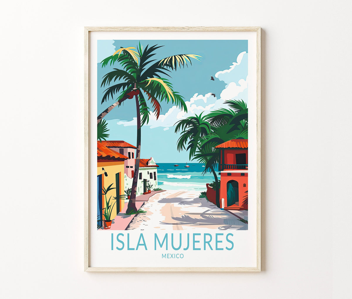 Isla Mujeres Travel Poster – Mexico Wall Art Print