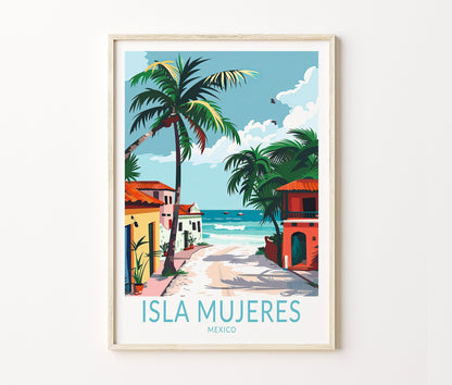 Isla Mujeres Travel Poster – Mexico Wall Art Print