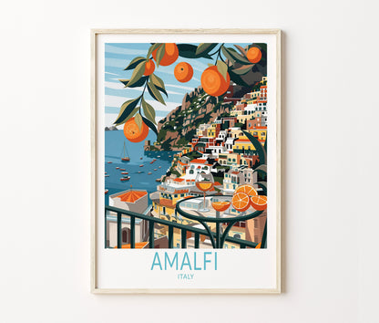 Amalfi Travel Poster – Italy Wall Art Print