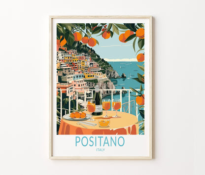 Positano Travel Poster – Italy Wall Art Print