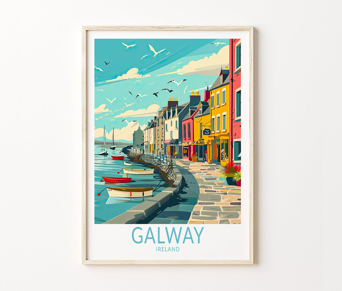 Galway Travel Poster – Ireland Wall Art Print