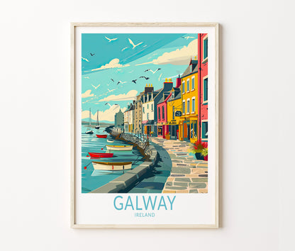Galway Travel Poster – Ireland Wall Art Print