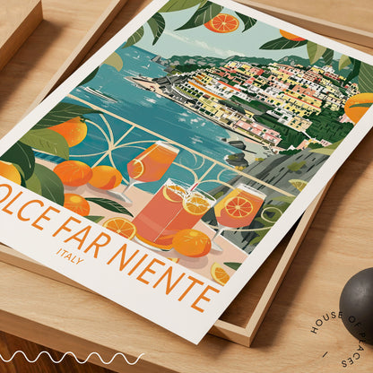 Dolce Far Niente Italy City travel poster – view 4