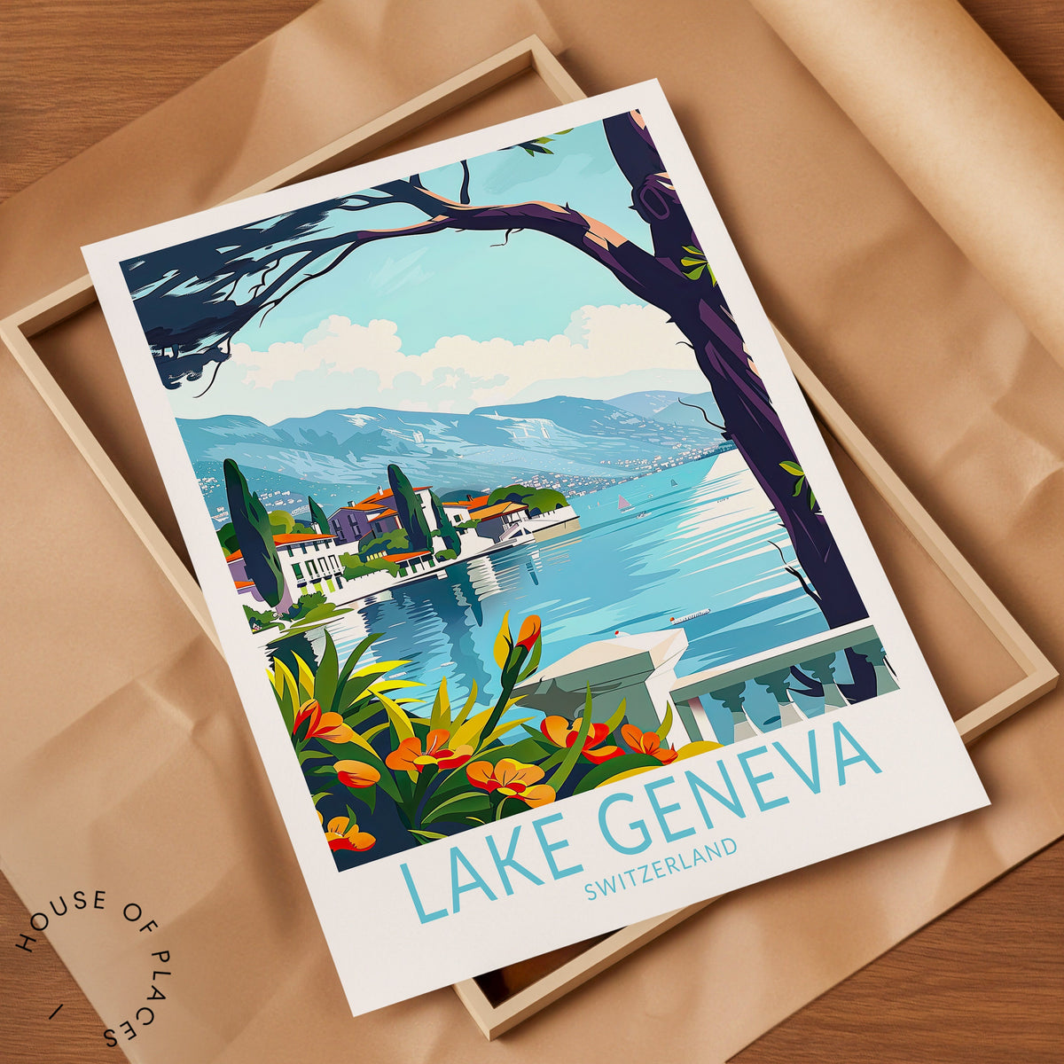 Lake Geneva travel poster – view 7