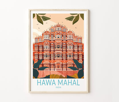 Hawa Mahal Travel Poster – Palace Wall Art Print