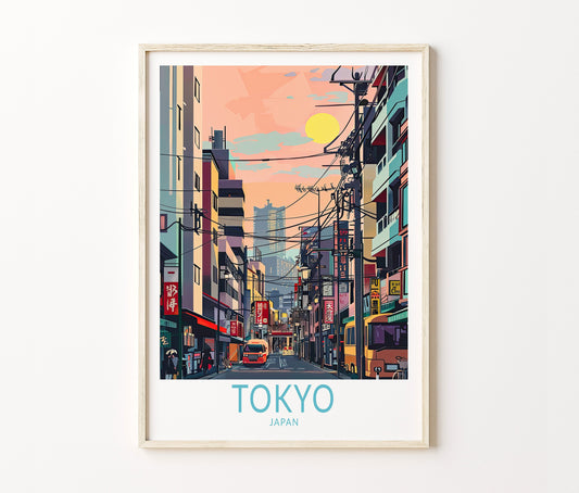 Tokyo Travel Poster – Japanese Wall Art Print