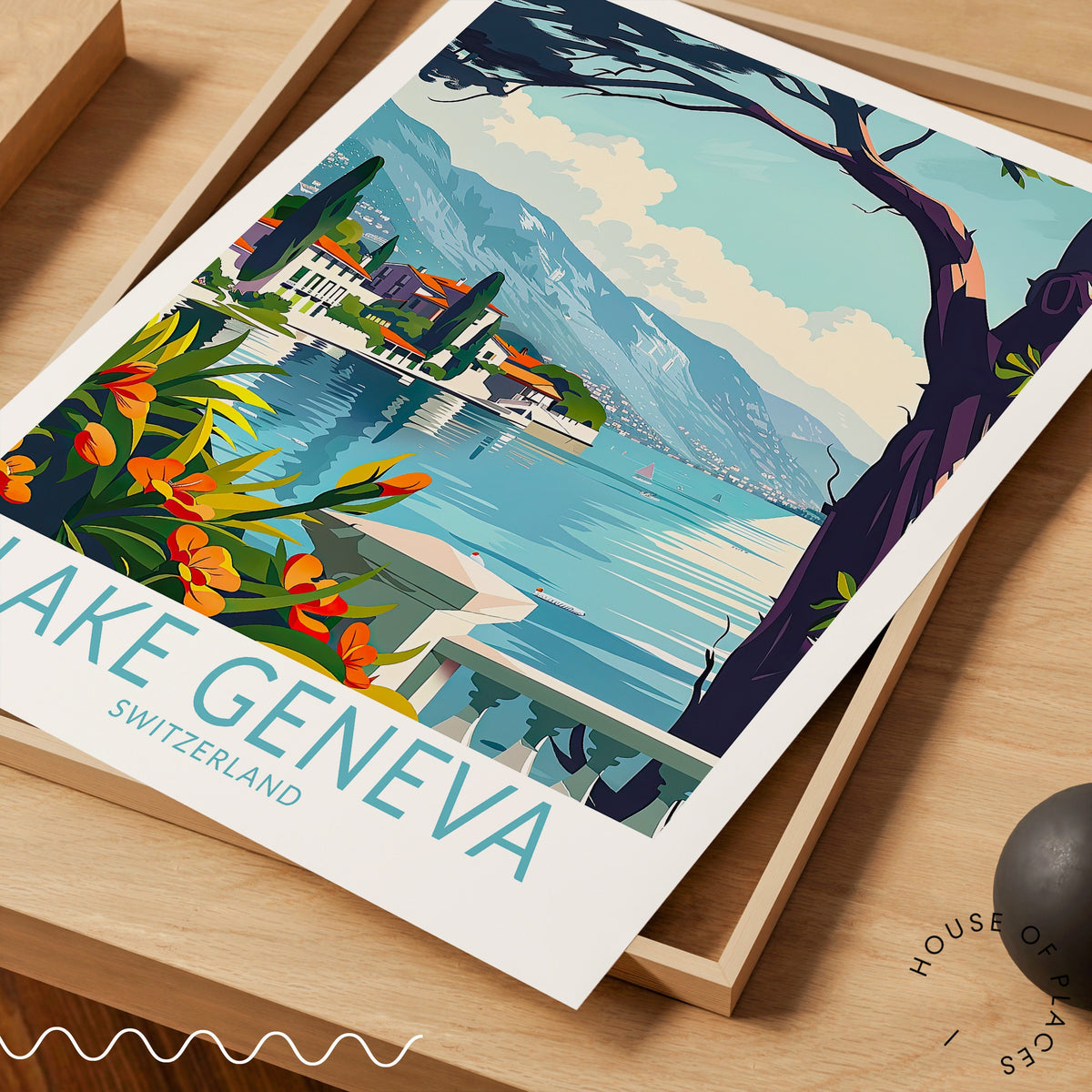 Lake Geneva travel poster – view 5