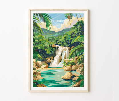 Ocho Rios Travel Poster – Jamaica Wall Art Print