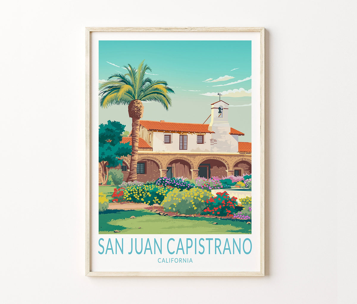 San Juan Capistrano Travel Poster – California Wall Art Print