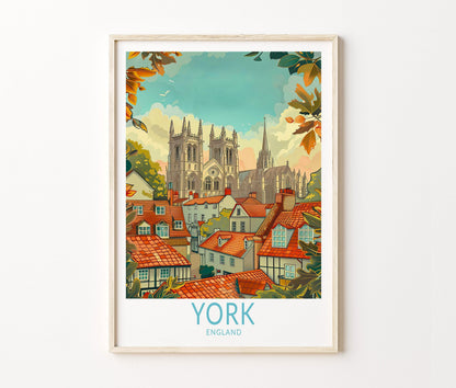 York Travel Poster – United Kingdom Wall Art Print