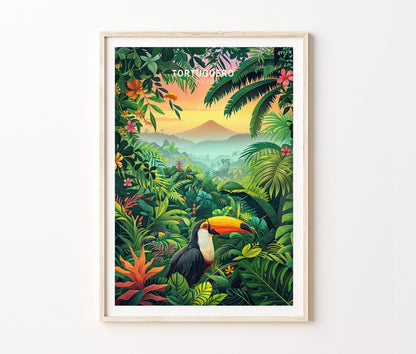 Tortuguero Travel Poster – Costa Rica Wall Art Print