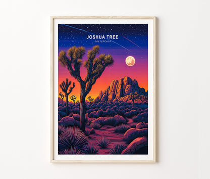 Joshua Tree California National Park Travel Poster – California Wall Art Print