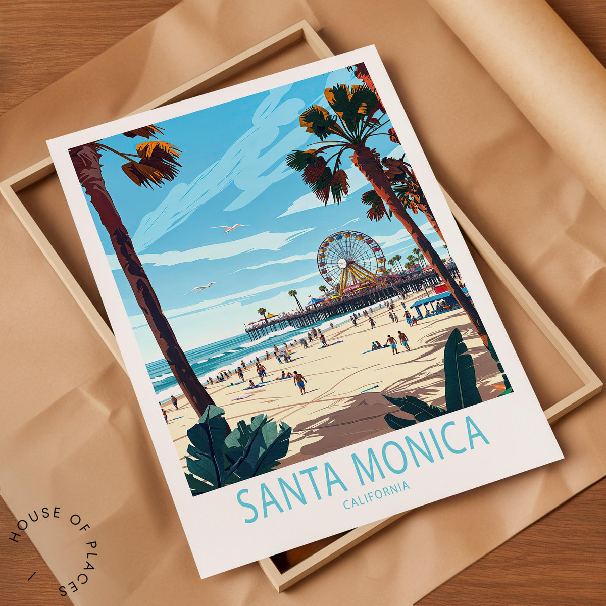 Santa Monica travel poster – view 7