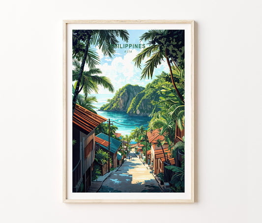 Philippines Asia Travel Poster – Philippines Wall Art Print