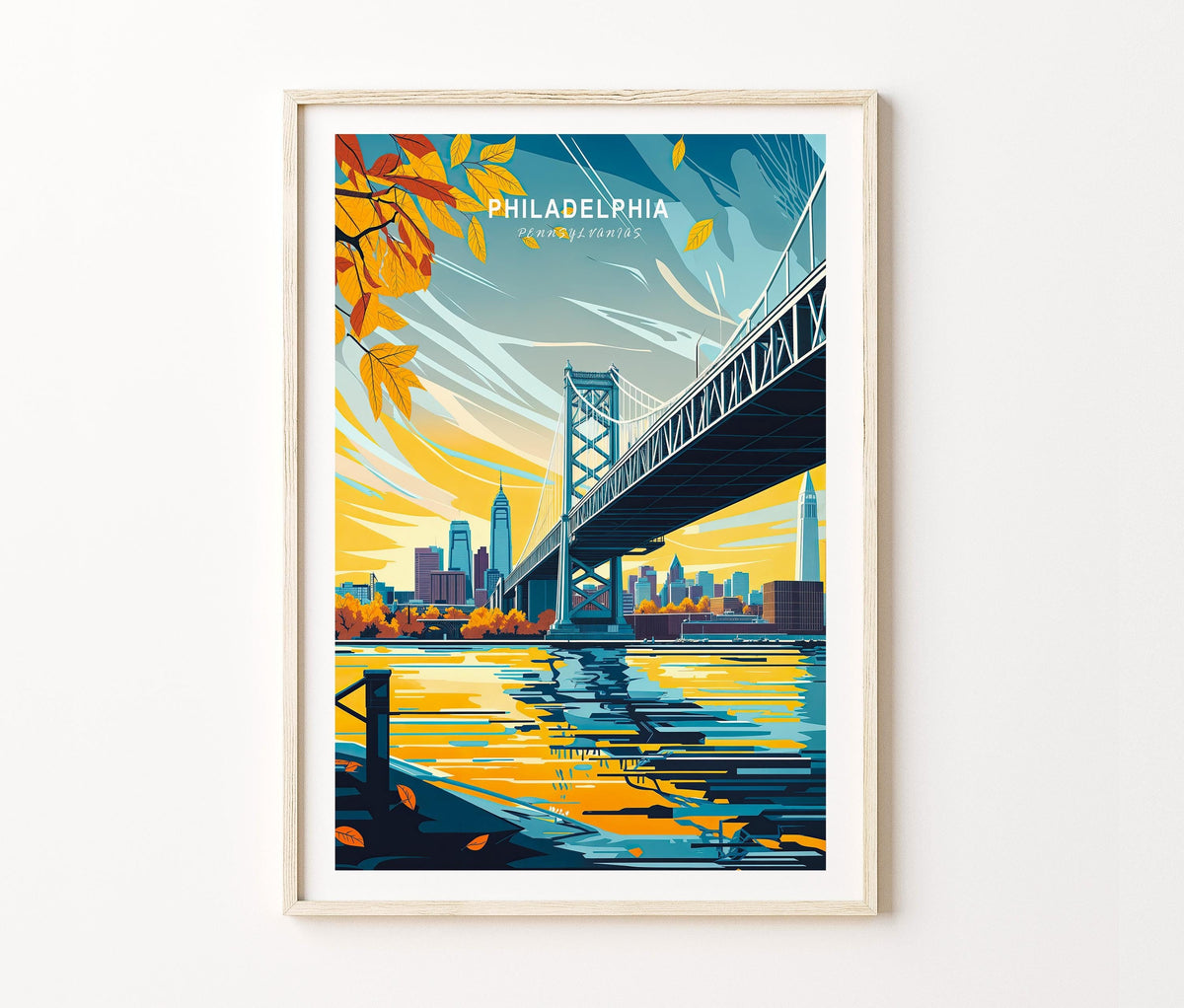 Philadelphia Travel Poster – Pennsylvania Wall Art Print