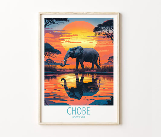 Chobe Travel Poster – National Park Wall Art Print