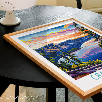 Crater Lake travel poster – view 2