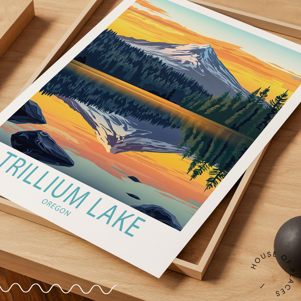 Trillium Lake travel poster – view 5